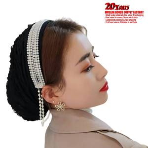 Chapeau élastique en satin réglable pour femme, très populaire, chapeau de pirate en soie épaisse à longue queue, costume ethnique d'extérieur - Product Image 6