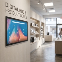 Affichage numérique commercial Android OEM mural intérieur 15,6 21 24 32 pouces avec cadre ultra-fin et SDK