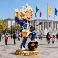 Sculptures d'art en résine personnalisées, durables, grandes figurines de dessins animés pour restaurants, boulangeries, cafés, décorations extérieures, vitrines de magasins