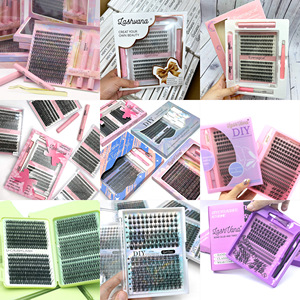 New Private Label Segment Eyelash With Glue and Tweezers DIY <strong>Cluster</strong> <strong>Lashes</strong> Kit Long Lasting <strong>Lash</strong> Extensions Diy <strong>Cluster</strong> - Product Image 4