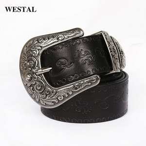 <span class=keywords><strong>Ceinture</strong></span> de créateur pour homme et <span class=keywords><strong>femme</strong></span>, en cuir véritable, de <span class=keywords><strong>marque</strong></span> célèbre, avec gravure florale occidentale en relief - Product Image 6