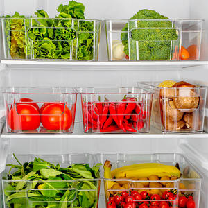 Organiseur de réfrigérateur en acrylique transparent, style <span class=keywords><strong>tiroir</strong></span>, bacs de rangement pour armoire de cuisine, garde-manger, comptoir, contenants pour collations et aliments - Product Image 5