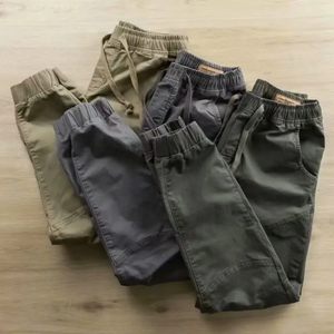 Pantalones Cargo de Algodón de Color Liso para Hombre, Marca de Moda, Estilo Holgado e Informal para Primavera y Otoño - Product Image 3