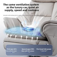 Chaise de bureau intelligente électrique moderne avec massage par airbag 8 points, dossier haut, cuir véritable, chaises de bureau ergonomiques