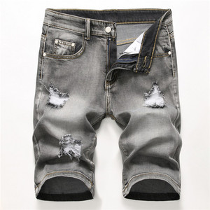 2021 printemps hommes coton solide hommes Shorts vêtements Jeans Shorts nouveau court Bermudes mode décontracté été Denim Logo personnalisé lavé - Product Image 4