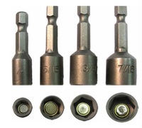 Set Soket Hex 65mm 1/4 Inch Baja Karbon Ken Tool, Dioperasikan Manual, OEM, Magnetik, 6mm-19mm, Adaptor Mata Bor, Perbaikan Mobil