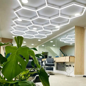 14-Grid Led esagonale luce per Garage 640W con certificato CE lampada a nido d'ape con telaio utilizzato in <span class=keywords><strong>Showroom</strong></span> e moderna camera auto - Product Image 3