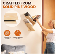 Étagères murales flottantes personnalisées pour livres, lot de 3, 24 pouces de long, étagère de chambre à coucher, style rustique, ferme, en bois massif, étagère suspendue en forme d'arbre