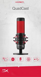 Microphone Gaming USB <span class=keywords><strong>Hyper</strong></span> <span class=keywords><strong>X</strong></span> <span class=keywords><strong>QuadCast</strong></span> Original de haute qualité, éclairage rvb, Microphone pour conférence - Product Image 5