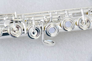 Flauta de estilo francés hecha a mano chapada en plata personalizada de buena calidad FOCUS con estuche - Product Image 4