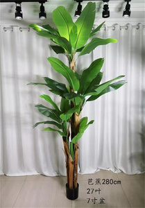 Árbol <span class=keywords><strong>Artificial</strong></span> de Plátano con Hojas de Goma y Corteza Realista, Decoración para el Hogar, Planta <span class=keywords><strong>Artificial</strong></span> en Maceta Pequeña de Plástico Verde Simulado - Product Image 4