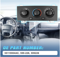 Module de commande de climatisation HVAC A/C 599-226 avec dégivreur arrière pour Jeep Grand Cherokee ZJ 2002-2004, contrôle de température manuel