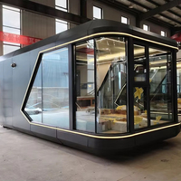 Cabine préfabriquée technologique facile à installer pour une utilisation en extérieur, maison-capsule imperméable pour hôtel, bureau et magasin