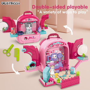 Zaino di alta qualità <span class=keywords><strong>per</strong></span> bambine finta set di giocattoli <span class=keywords><strong>per</strong></span> negozi di animali domestici <span class=keywords><strong>per</strong></span> bambini - Product Image 3