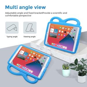 เคสแท็บเล็ต HGD สำหรับ iPad 10.2 รุ่นที่ 9 ปี 2019 2020 สำหรับเด็ก  วัสดุซิลิโคนหนา EVA แข็งแรงทนทาน พร้อมสายคล้องมือและขาตั้ง - Product Image 2