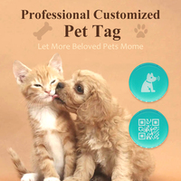 Etiqueta de Llavero para Mascotas con Código QR Personalizado, Etiqueta de Identificación para Mascotas con RFID, Epoxy y NFC para Grabar