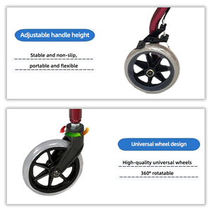 <span class=keywords><strong>Deambulatore</strong></span> Pieghevole <span class=keywords><strong>con</strong></span> Sedile, Telaio in Alluminio, Altezza Maniglia Regolabile, <span class=keywords><strong>Freno</strong></span> a Cerniera, Pratico Cestino Portaoggetti - Product Image 5