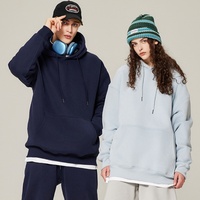 Hoodie Unisex Streetwear Fashion Kustom Katun Poliester 350GSM Tebal Hangat Warna Solid Kasual Grosir
