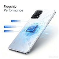 Téléphone mobile Realme GT6 5G 12 Go + 256 Go Octa Core Snapdragon 8 Gen 3 144 Hz 50 MP OIS Charge rapide 100 W Multilingue