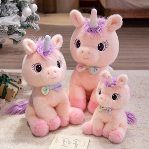 Jouets animaux en peluche personnalisés poupée <span class=keywords><strong>poney</strong></span> arc-en-ciel poupée en tissu pour cadeaux d'anniversaire pour enfants - Product Image 3