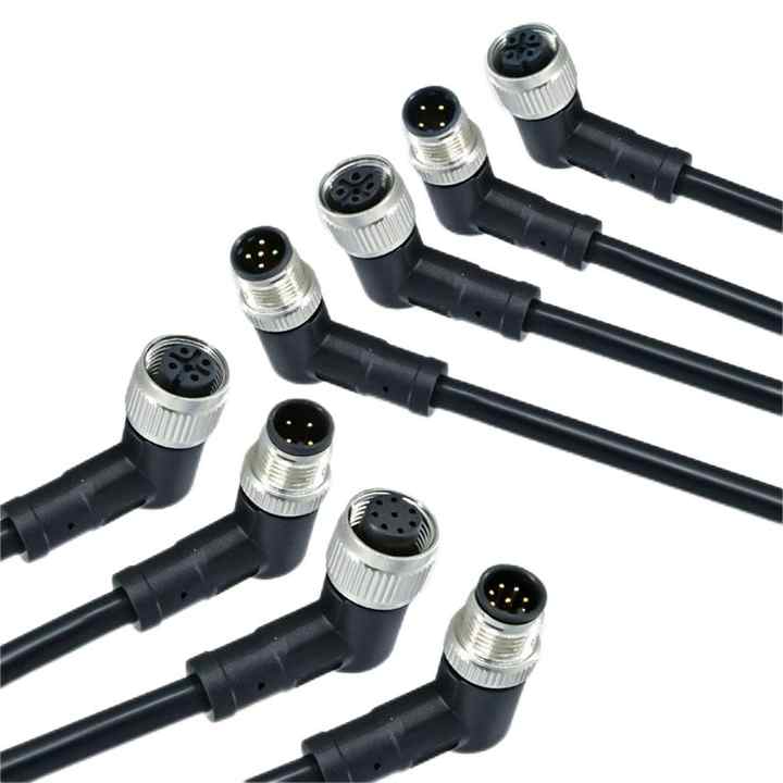 M12 Waterproof Cable Wire Connector M12 Overmolded Cables M8 M12 Metal ...