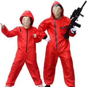 Costume Cosplay Money Heist per Halloween, Outfit Dal per Bambini e Adulti, Tuta Rossa con Cappuccio, Costume per Travestimento - Product Image 2