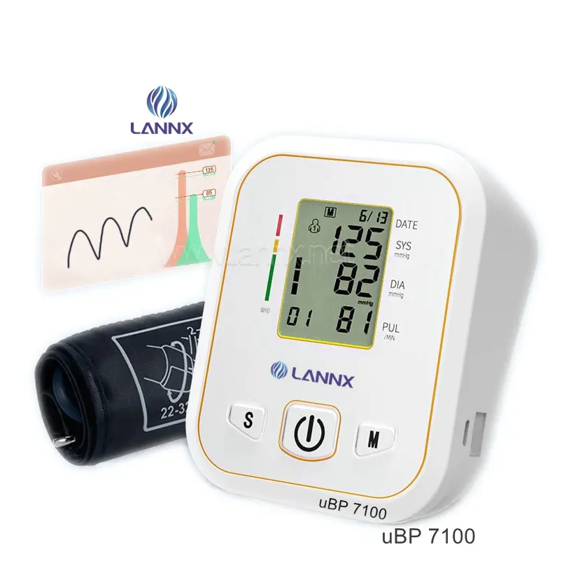 LANNX uBP 7100 Smart LCD Digital otomatis LCD Monitor tekanan darah meter Lengan Atas