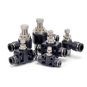 Válvula de aceleración neumática de 1/4 pulg. con rosca de inserción rápida, de plástico niquelado y cobre para válvulas de control de gas - Product Image 1