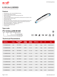 Alimentation pour boîte à lumière 36W CV sans scintillement 0-10V/1-10V/10V PWM/Rx Dimmable 100-240VAC-DC12V 24V IP67 Étanche pour bande LED - Product Image 6