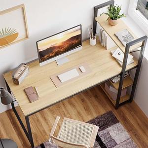 Bureau de bureau ordinateur bureau étagère Table intégrée Simple chambre étudiant apprentissage Table d'écriture <span class=keywords><strong>livre</strong></span> supports étagères stockage - Product Image 2