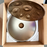 Professional Stainless Steel Handpan 440Hz Handmade Musical Instrument Pressure Zone Unintoned 22inch 1.2mm Thick Tongue Shells
