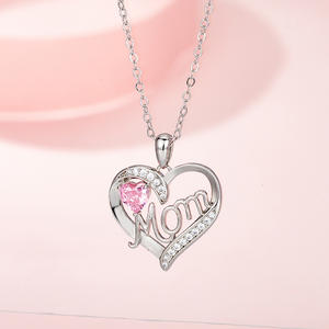 Nouveau collier de lettres simples collier <span class=keywords><strong>en</strong></span> forme de coeur MAMAN collier de fête des mères femme envoyer des bijoux cadeau de maman - Product Image 5