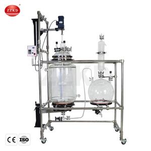 Laboratorio químico 10L 20L 50L Lab Jacketed Kettle Glass Batch Reactor para filtración y cristalización - Product Image 1