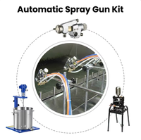 Kit de pulvérisation pneumatique intelligent automatique avec réservoir à pression, agitateur, pompe à diaphragme et pistolet de pulvérisation à air
