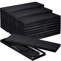 Boîtes en papier de carton rigide gaufré étanche noir personnalisé couvercle haut de gamme conception portable robuste pour l'affichage d'emballage de cravate