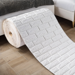 Modern 3D Soundproof Stripes Plaid <b>Wallpaper</b> <b>Panel</b> Stickers Cheap Adhesive Foam Brick Coil Bedroom Home Decoration Waterproof - Product Image 2