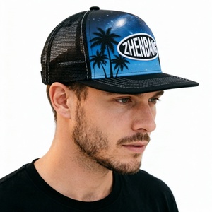 Casquette de camionneur vintage à carreaux avec surpiqûres contrastées, casquette 5 panneaux personnalisable par broderie pour un usage décontracté - Product Image 6