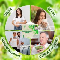 Authentiek Vietnamees groen bananenpoeder met mungboonmengsel, vitamine C, natuurlijke energieboost, OEM beschikbaar, NMPT-fles