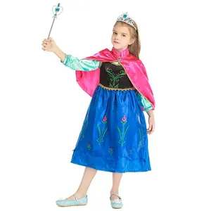 高品质批发万圣节儿童装扮电影公主礼服女孩角色扮演服装