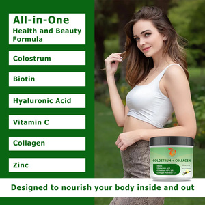Factory Wholesales Natural Organic Colostrum Collagen Powder with Collagen Zinc Beauty <b>Supplements</b> Collagen Cleam Skin for Adult - Product Image 2