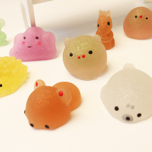 For EVA Squishy Children's Decompression Pinch Music Toy 5 to 7 Years Super Cute Tuanzi Cartoon Glitter Funny Ball - Product Image 3