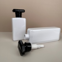 Bouteilles de savon liquide en PET blanc de 300 ml et 500 ml, conteneur cosmétique, flacon de lotion corporelle avec pompe pulvérisatrice, sérigraphié