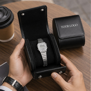 Étui de voyage pour montre en cuir PU de qualité supérieure avec logo personnalisé, boîte de protection pour montre, cadeau d'entreprise, fabricant OEM ODM - Product Image 4