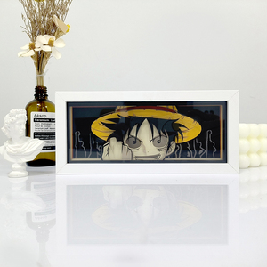 Boîte à lumière LED 3D en acrylique avec cadre, motif dessin animé Luffy Sasuke, RGB, pour collection <span class=keywords><strong>DBZ</strong></span>, éclairage LED, emballage inclus - Product Image 4