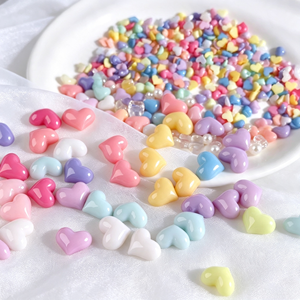 <span class=keywords><strong>Mini</strong></span> macarons 3D en résine pour ongles, breloques cœur couleur douce, petits ornements d'ongles en forme de cœur, décorations Kawaii pour nail art DIY - Product Image 5