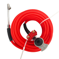 Trailer Truck Universal Glad Hand Air Hose 3/8"x50ft with Dual Foot Straight Air Chuck for Truck Tire Inflation Work-M