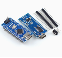 NANO V3.0 con Atmega328p con conector de pin presoldado en la parte de arriba de la parte de abajo de la derecha de la foto de la parte superior de la pantalla de la parte trasera.