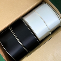 Ruban gros-grain Gordon, grande taille 75 mm, noir et blanc, 3 pouces, couleurs en stock