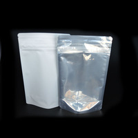Échantillon gratuit Mat Noir Blanc Sacs Doypack debout personnalisés pochette debout à fermeture éclair en feuille d'aluminium Mylar résistante aux enfants