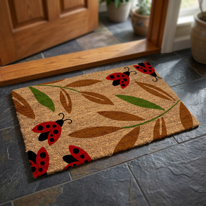 Ladybug Solid Color PVC Door <b>Mat</b> Rectangle Non-Slip PVC Backing Modern Style Medium Thickness Home & Hotel Use Spot Clean - Product Image 3